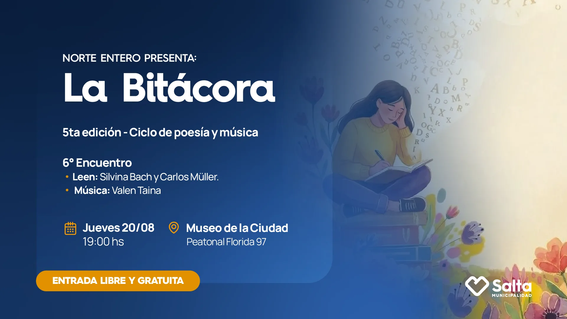 La Bitácora 2026 (Ciclo de Lectura de Poemas y Música) - 6° Encuentro - 5Ta Edición.