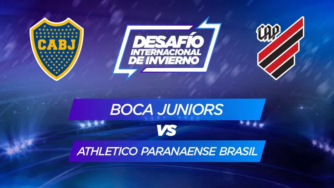 Partido desafío internacional de invierno. Boca Juniors vs. Club Athletico Paranaense.