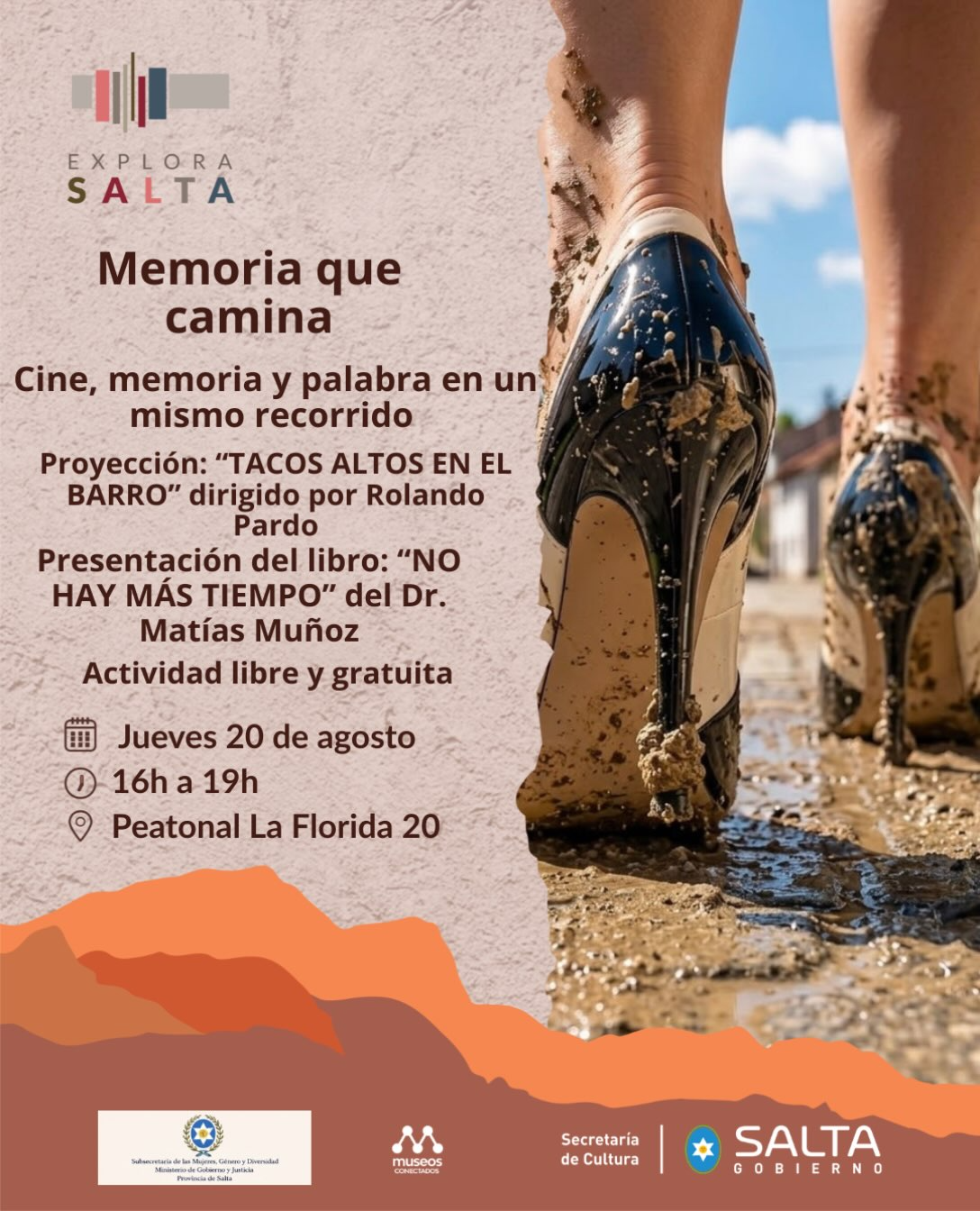 Proyección “Tacos altos en el barro” y Presentación del libro “No hay más tiempo”.