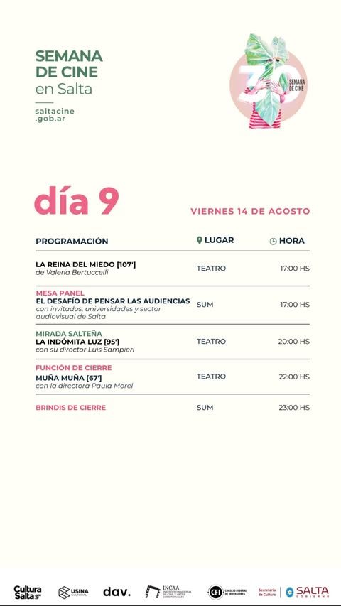30 Semana del Cine en Salta - Día 9.
