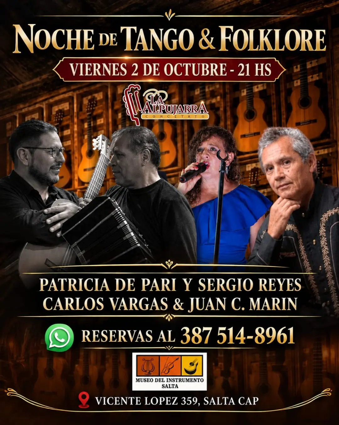 Noche de Tango y Folclore.