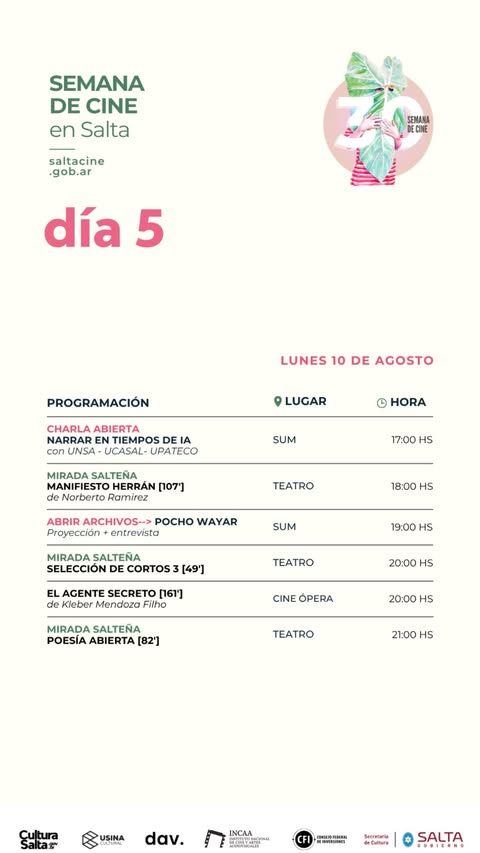 30 Semana del Cine en Salta - Día 5.