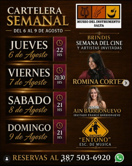 Brindis por la Semana del Cine y artistas invitados.