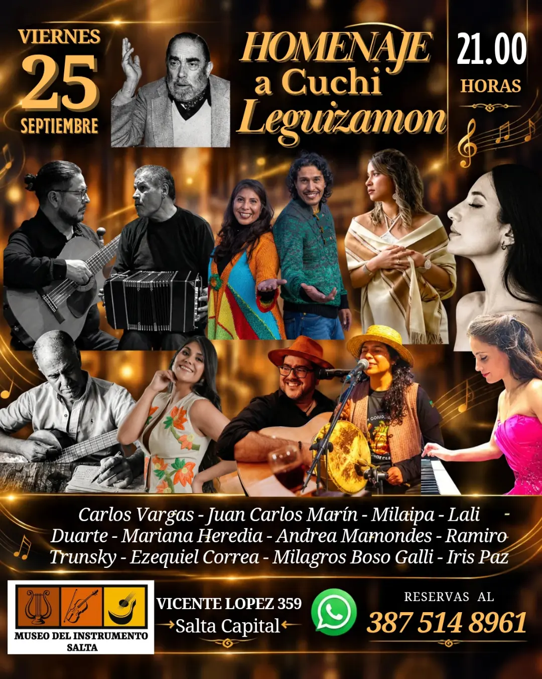 Homenaje a Cuchi Leguizamón.