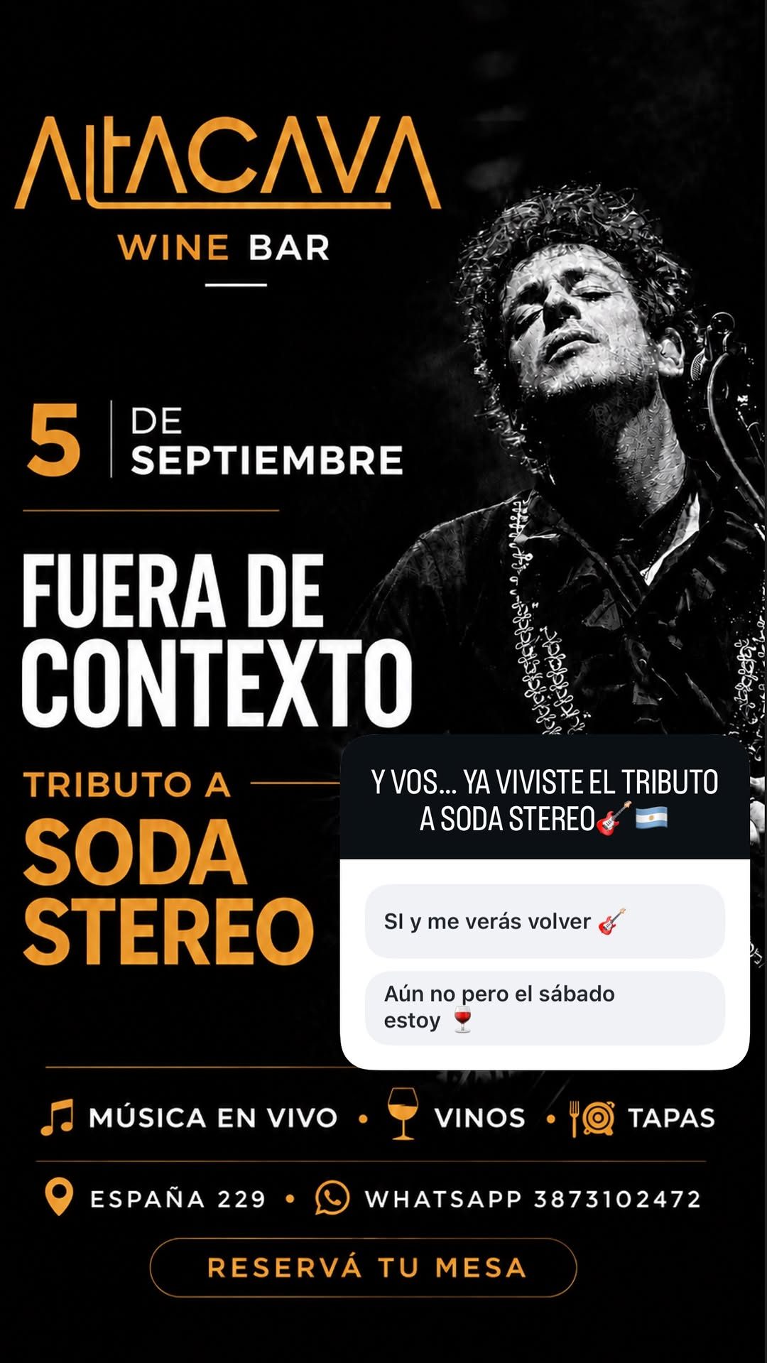 Tributo a Soda Stereo por "Fuera de Contexto".