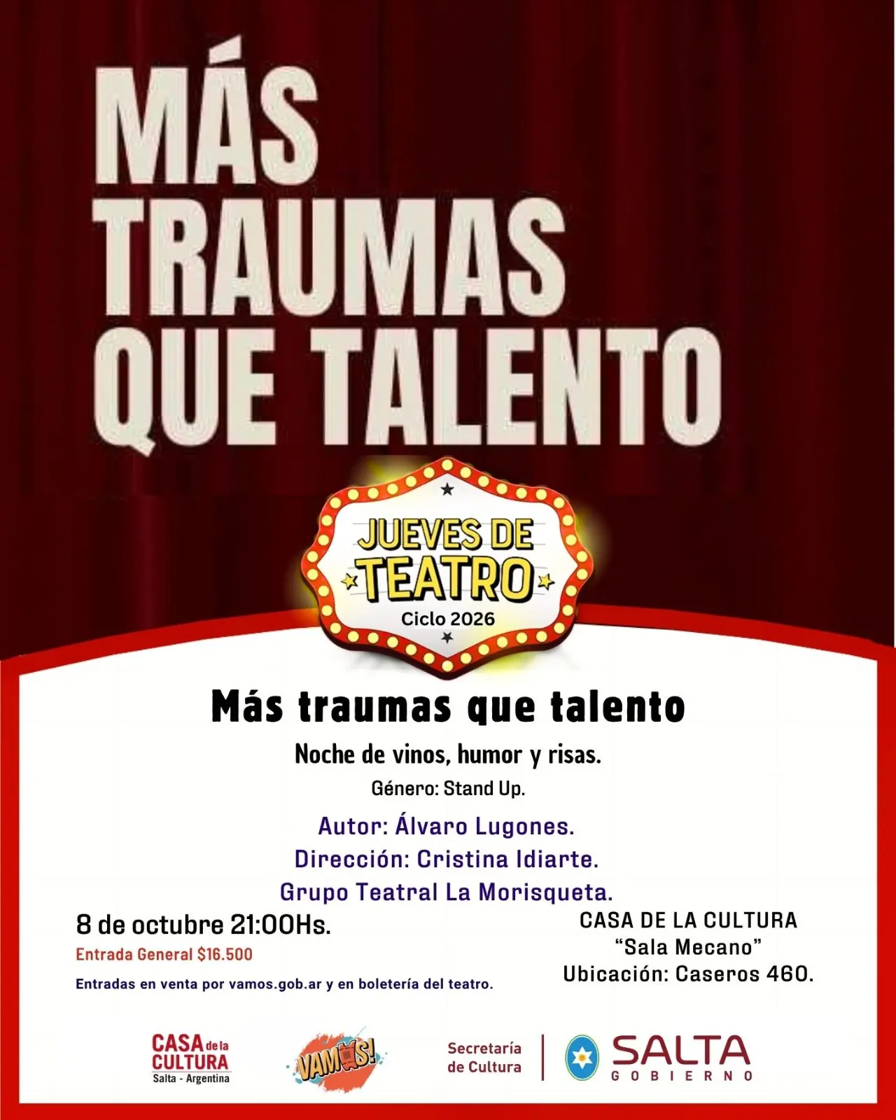 Stand Up “Más Traumas que Talento”.