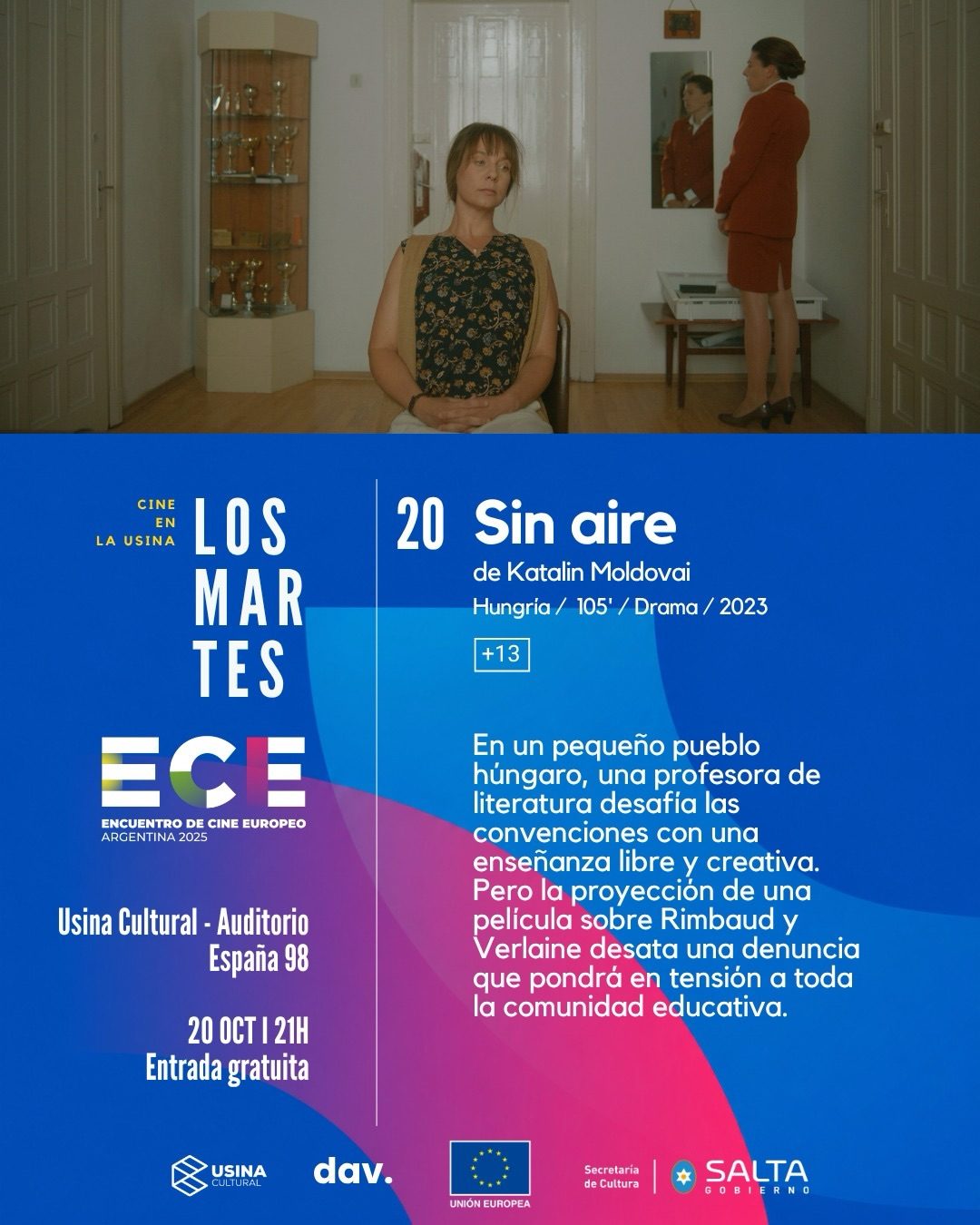 Ciclo de Cine "Los Martes" Presenta - Sin aire de Katalin Moldovai.