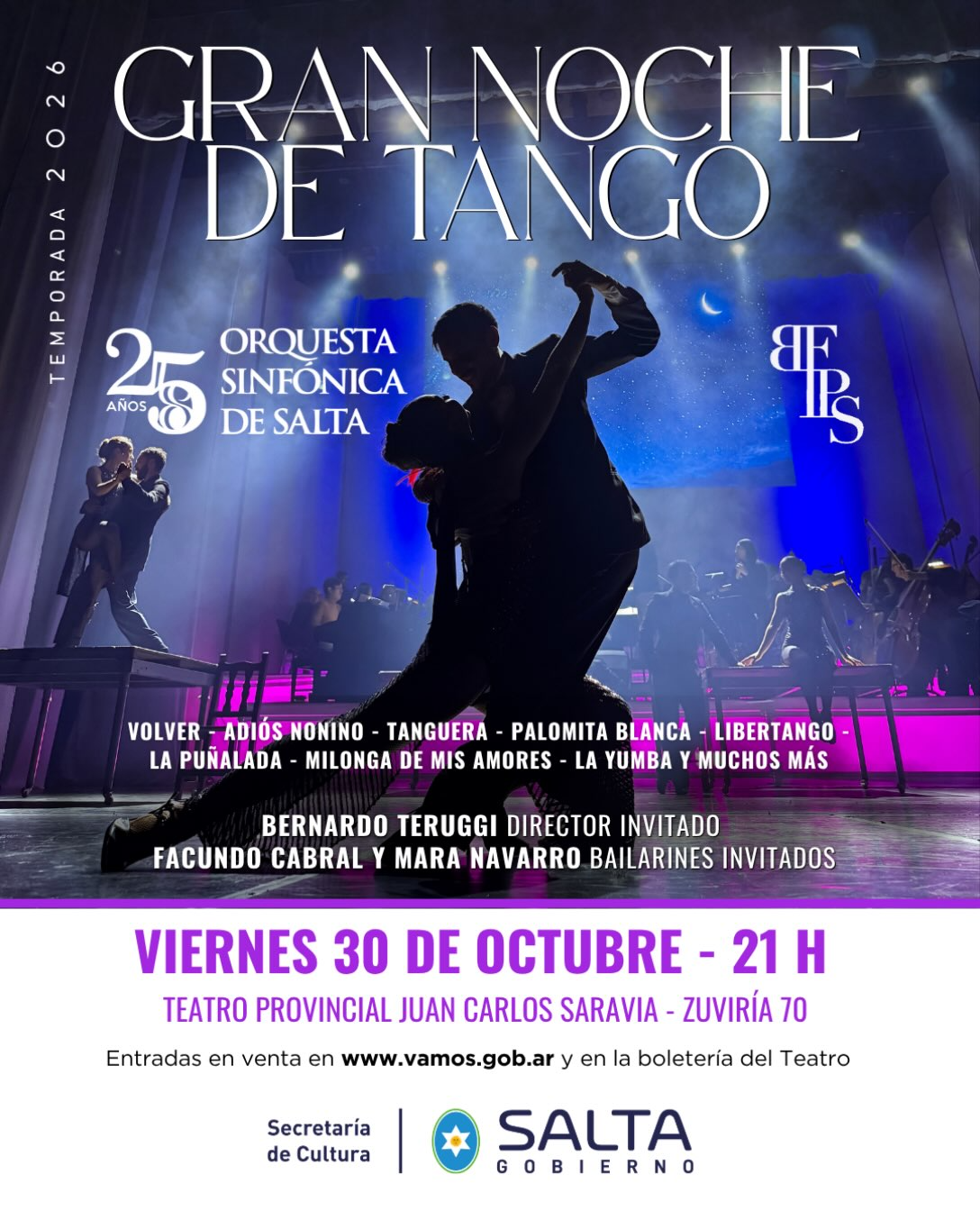 Noche de Tango Sinfónico, Orquesta y Ballet.