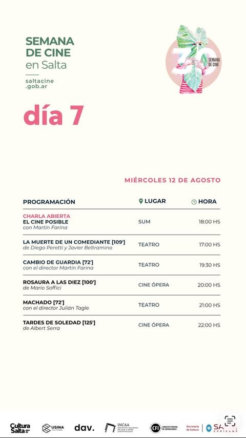 30 Semana del Cine en Salta - Día 7.