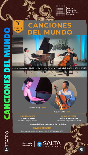 Canciones del Mundo - Dúo de Piano y Cello.