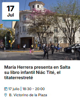 Presentación del Libro Infantil "Niác Tité, el titaterrestreté" de María Herrera.