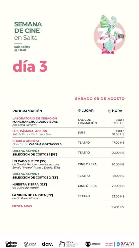 30 Semana del Cine en Salta - Día 3.