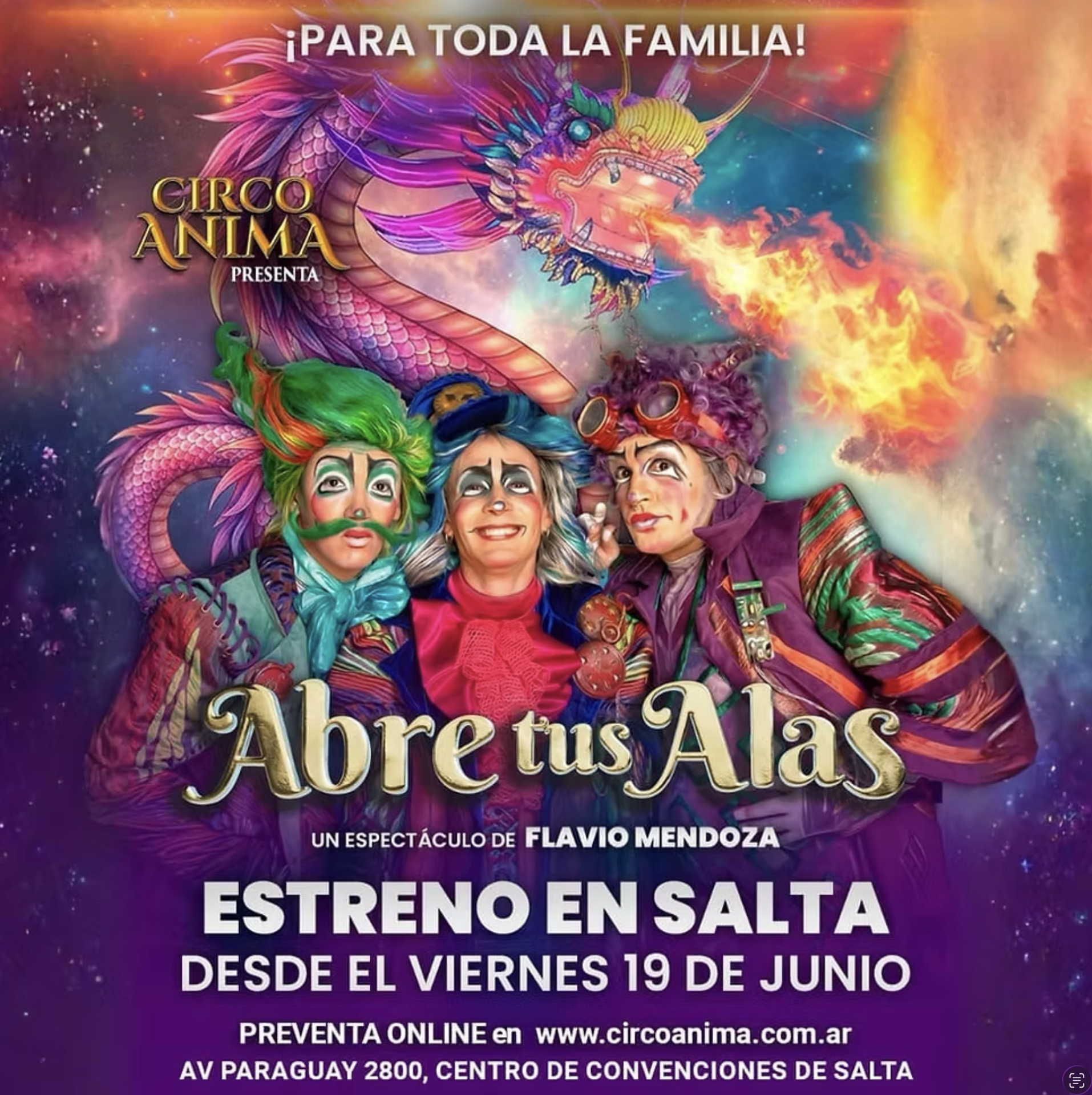 Circo del Ánima en Salta: Abre tus Alas