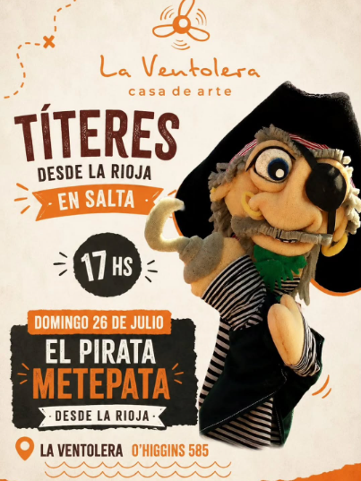 Títeres desde La Rioja - El pirata Metepata.
