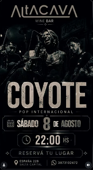 Coyote en Vivo - Pop Internacional.