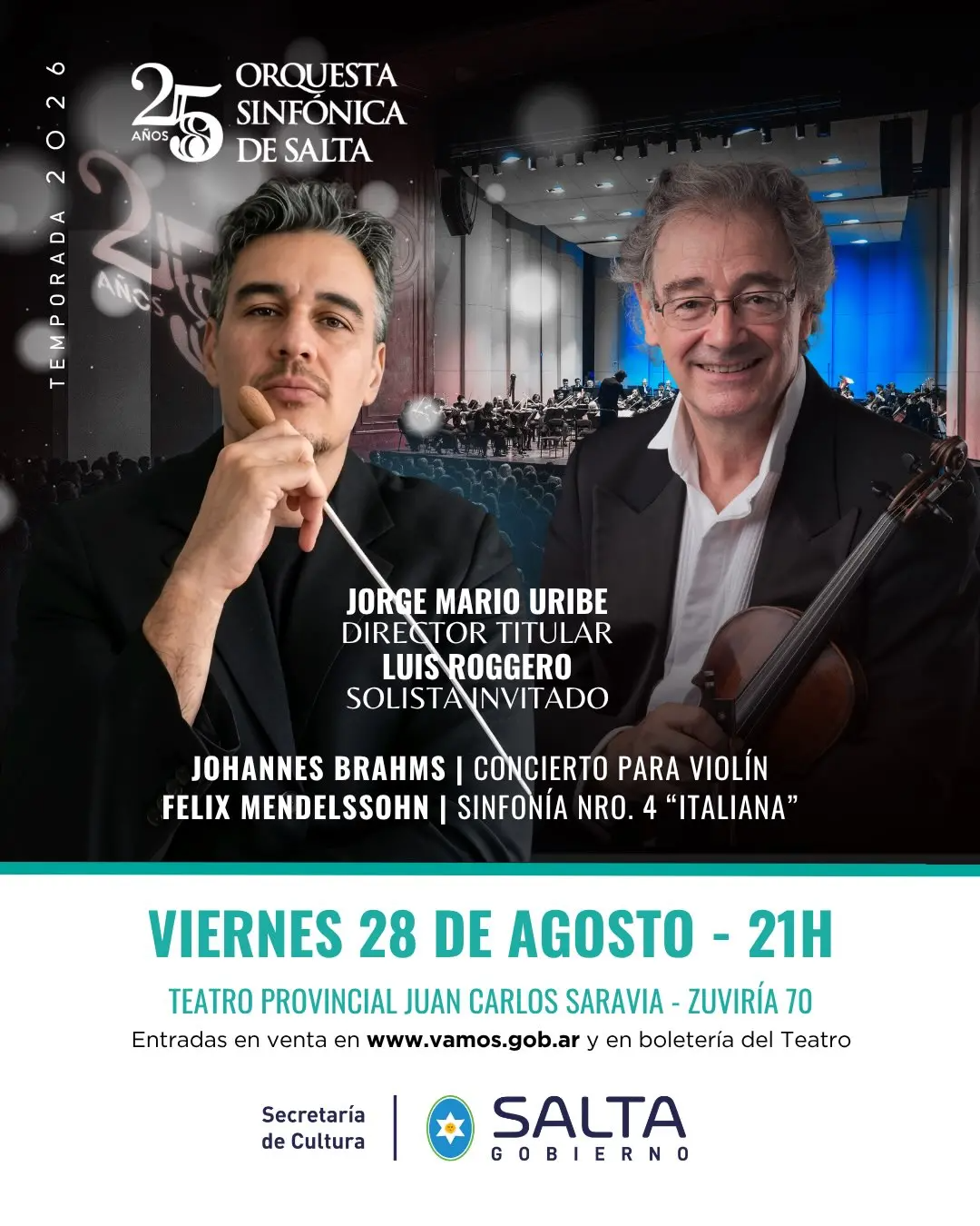 Presentación de la Orquesta Sinfónica de Salta.