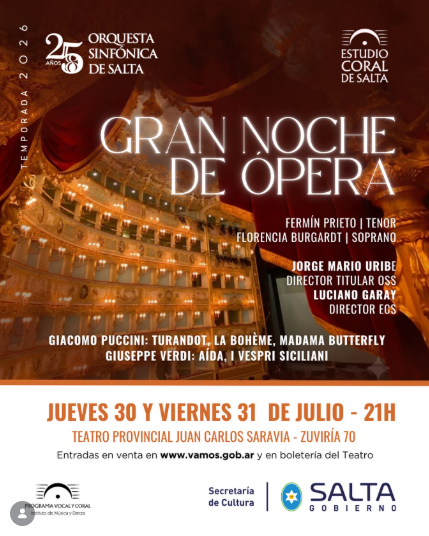 Orquesta Sinfónica de Salta - Gran Noche de Opera.