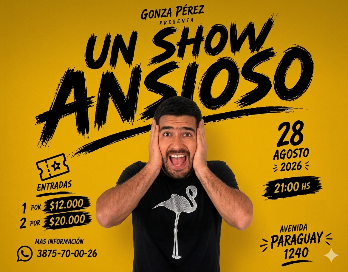 Show de Stand Up: “Un Show Ansioso” de Gonza Pérez.