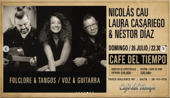 Folclore y Tangos en Vivo.