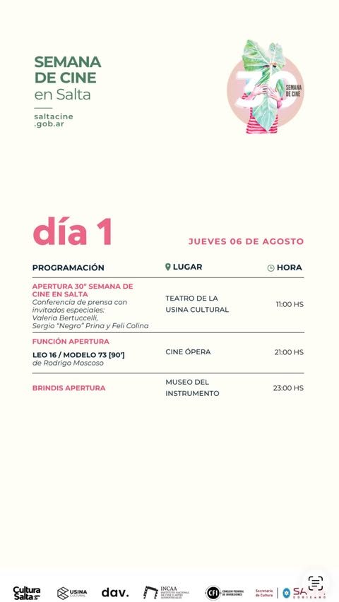 30 Semana del Cine en Salta - Día 1.