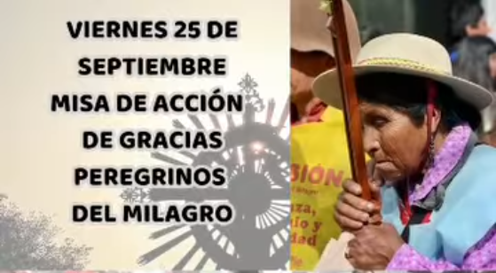 Misa de Acción de Gracias - Peregrinos de la Puna del Milagro.