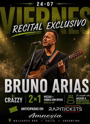 Bruno Arias en Vivo.