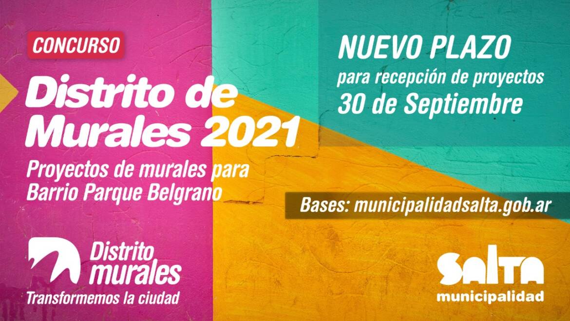 Concurso Distrito de Murales: prorrogan la convocatoria hasta el 30 de septiembre