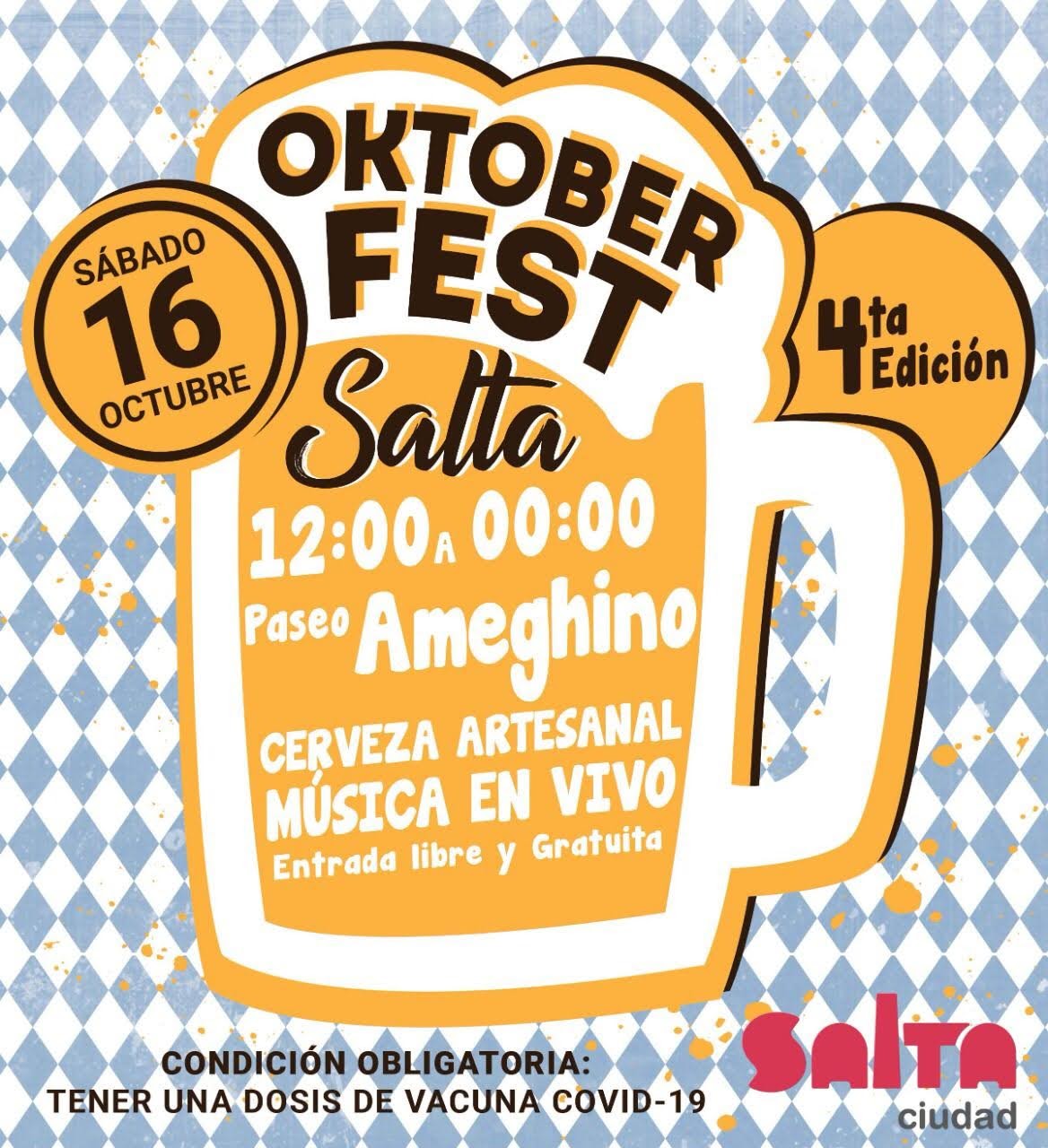 Este sábado se desarrollará la 4ta Edición del Oktoberfest Salta