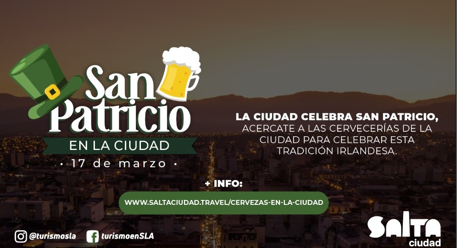 La ciudad de Salta celebrará la festividad de San Patricio